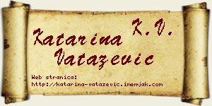 Katarina Vatazević vizit kartica